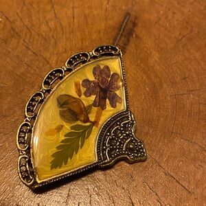 Vintage Floral Fan Brooch